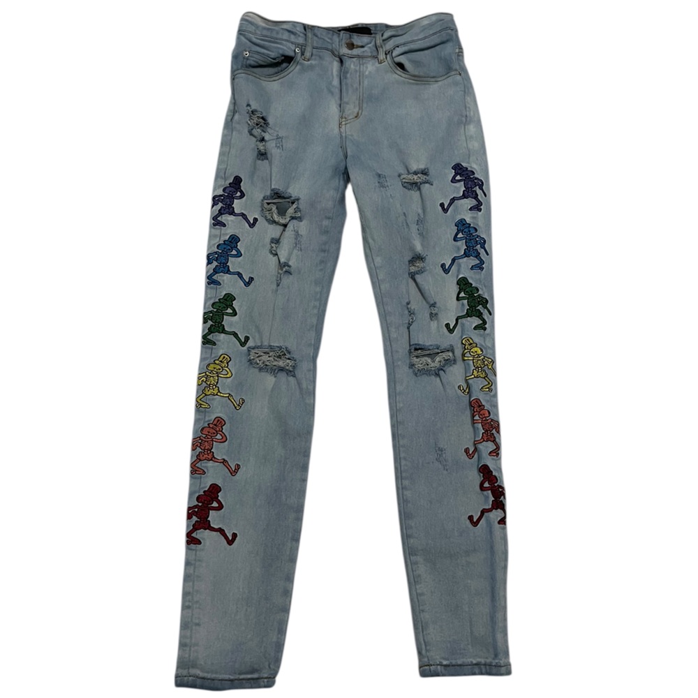 Amiri Skelton Grateful‎ Dead Skinny Jeans waist size 30 boxEC
